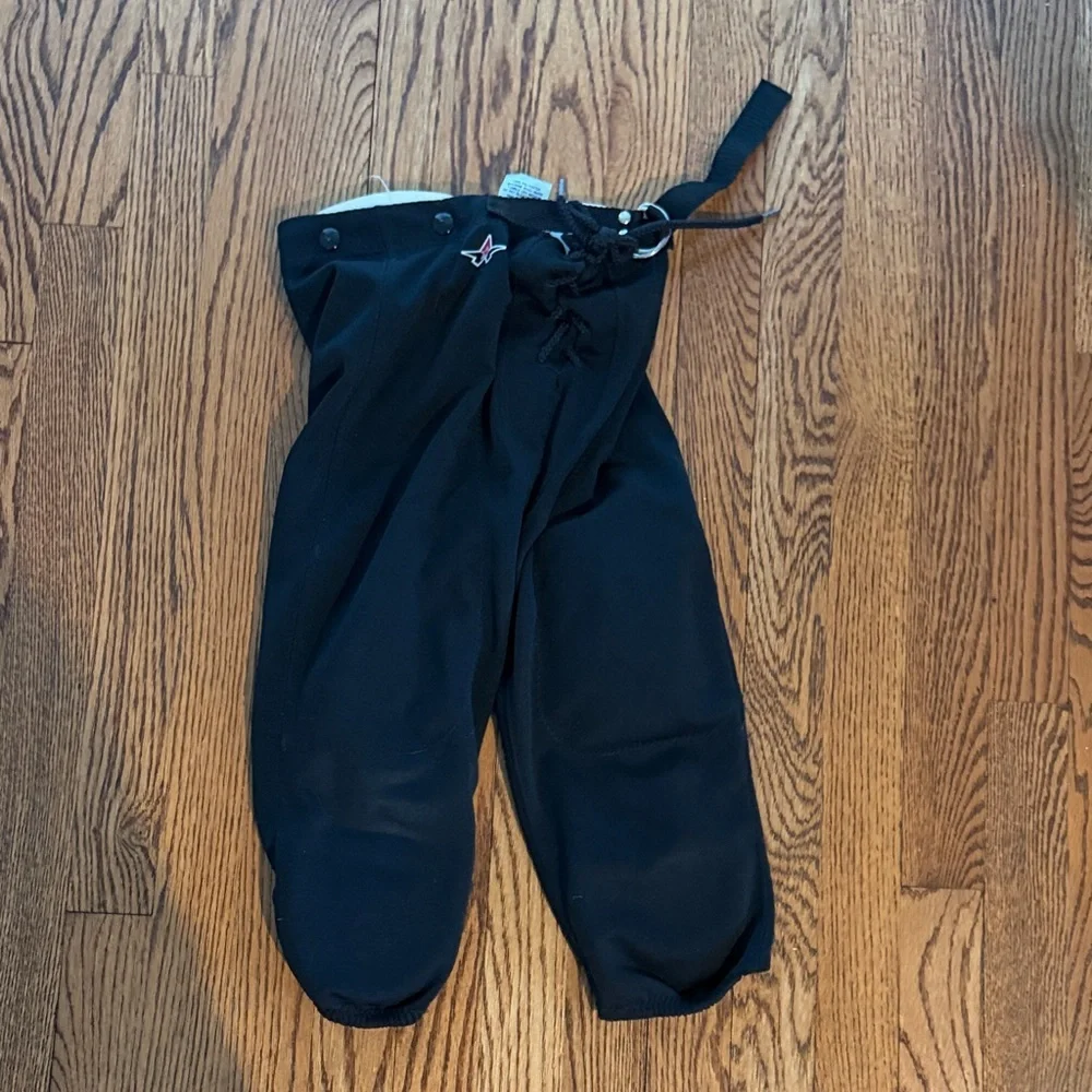 Kids Black Lace-Up football pants